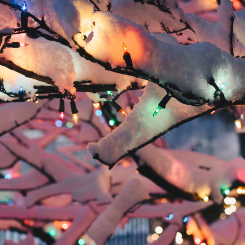 Set of 300 Multi-Color Mini Christmas Light Set, 61 ft Green Wire