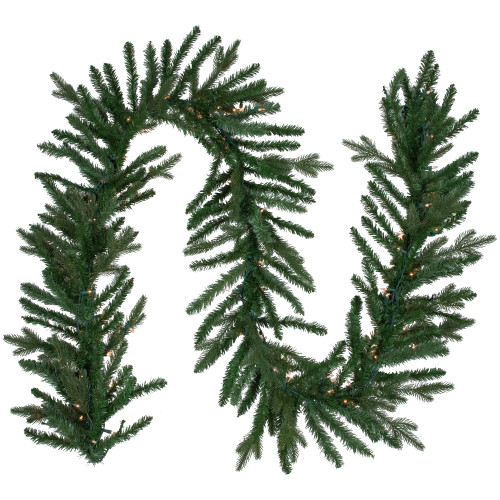 Real Touch? Pre-Lit Grande Spruce Artificial Christmas Garland - 9' x 14" - Clear Lights