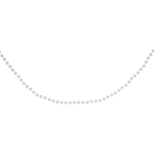 33' Clear Iridescent Beaded Artificial Christmas Garland, Unlit