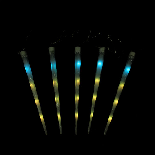 Set of 5 Color Changing Snowfall Christmas Light Tubes 19.5"