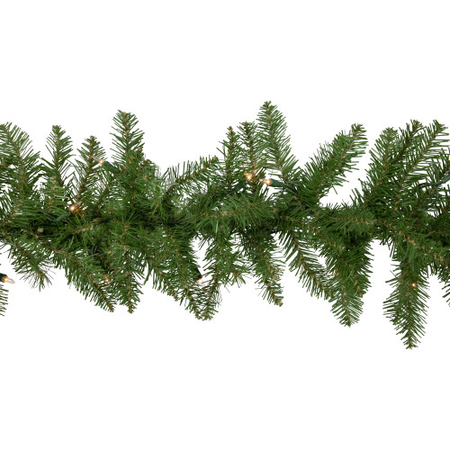 9' x 10" Pre-Lit Rockwood Pine Artificial Christmas Garland, Clear Lights