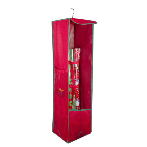 36�� VerticalHanging Christmas Decoration Organizer Storage Bag - 36" -  Red and Green