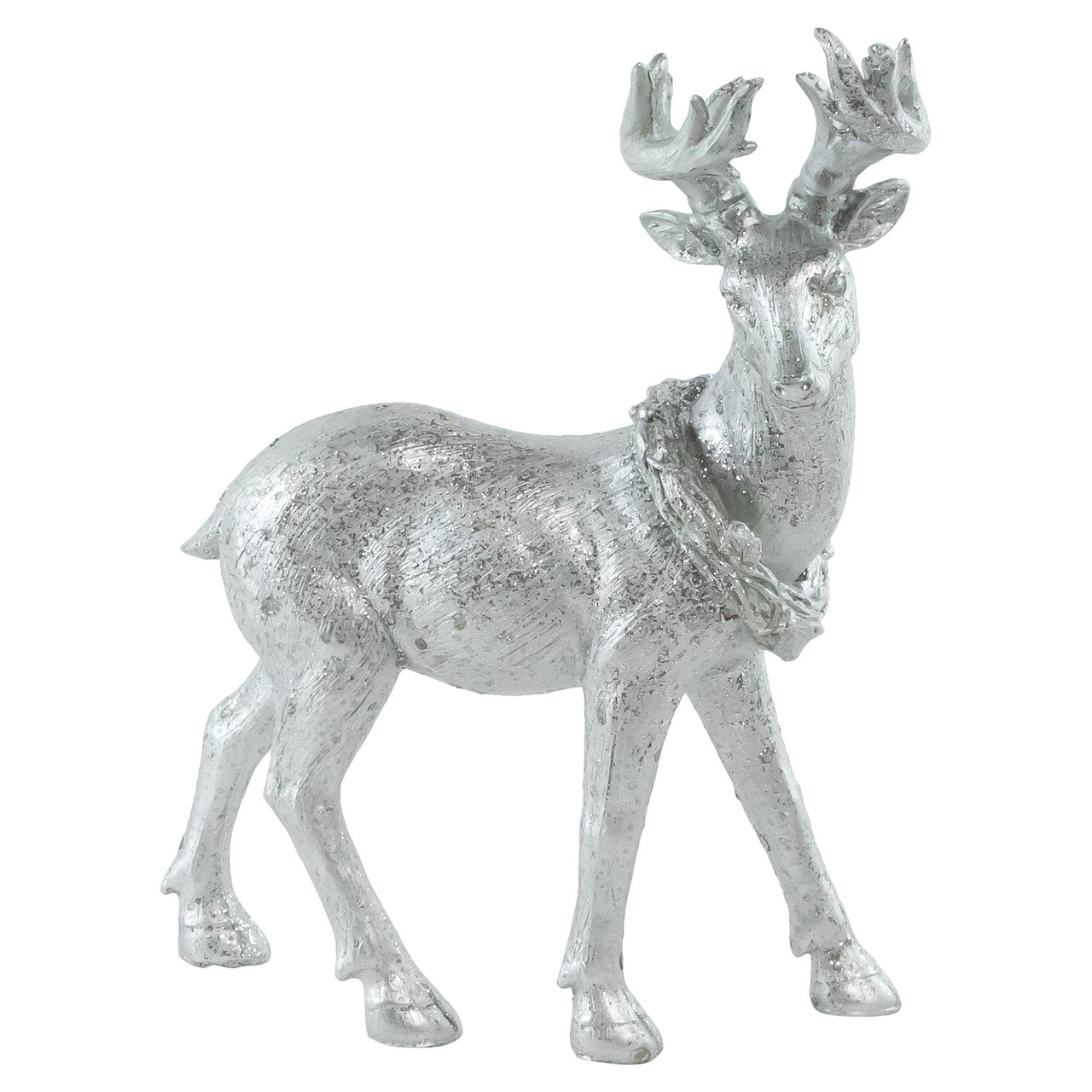 Elegant Christmas Reindeer Figure - 11.5" - Silver