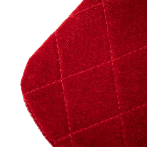 19" Quilted Red Velvet HO! HO! HO! Embroidered Christmas Stocking