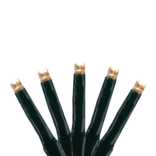 200 Warm White LED M3 Cluster Wide Angle Mini Christmas Lights - 20.5 ft Black Wire