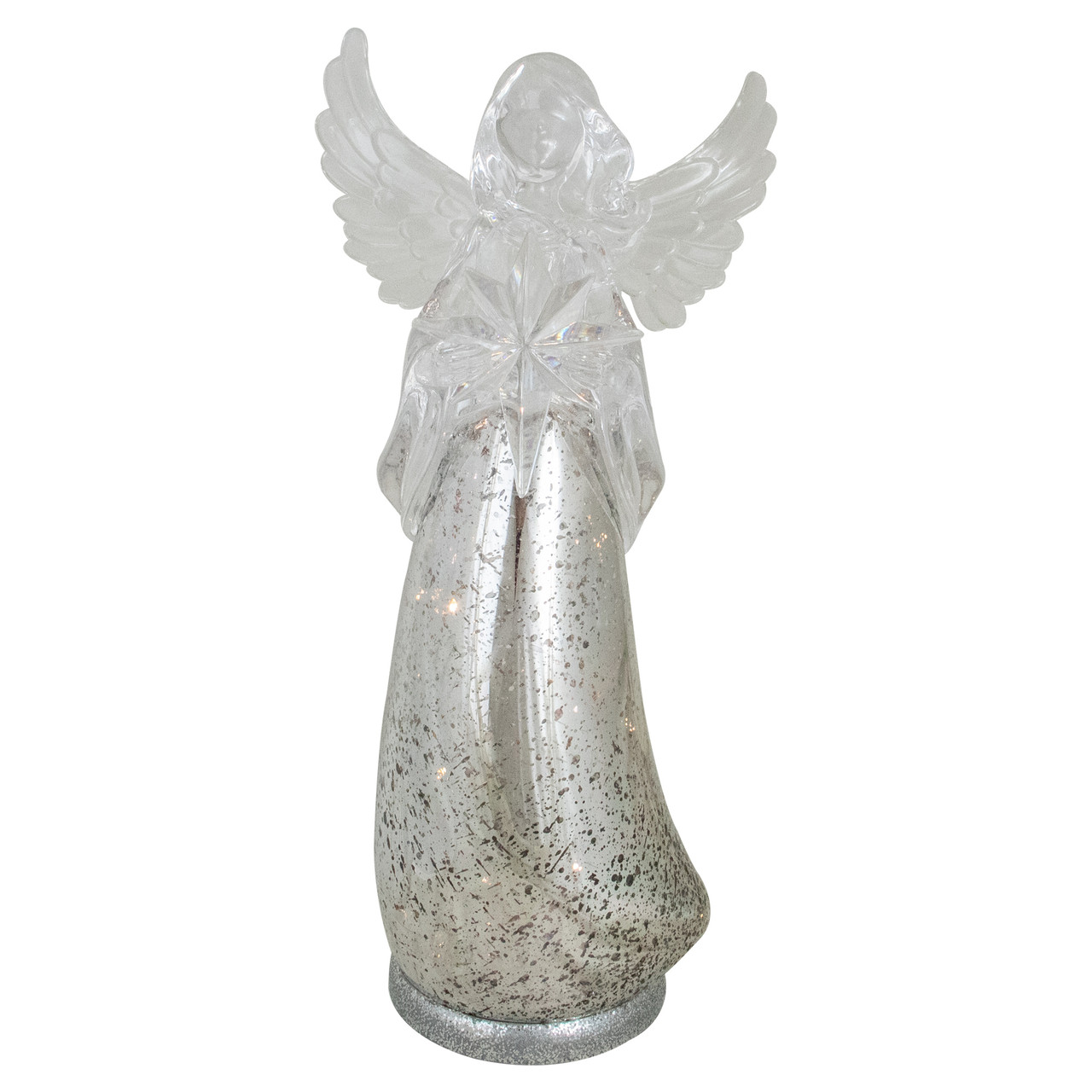 Lighted Angel Holding a Star Christmas Figurine - 13��