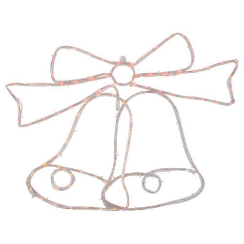 23" LED Lighted Bow 4 Function Christmas Window Silhouette