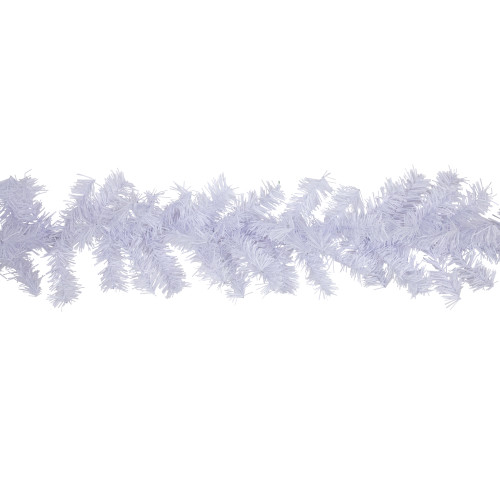Commercial Length White Canadian Pine Artificial Christmas Garland - 100' x 8" - Unlit