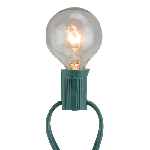 Pack of 4 Transparent Clear G40 Globe Christmas Replacement Light Bulbs