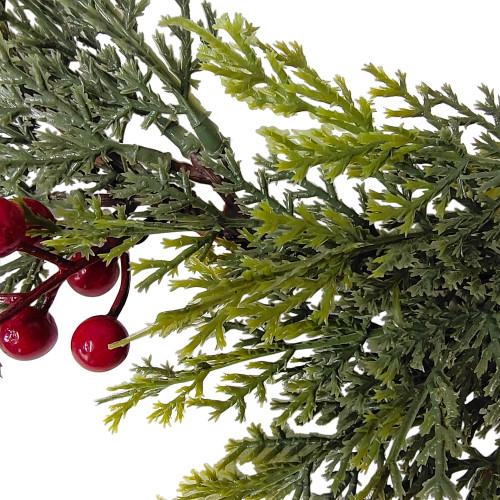 Pine Cone and Berries Winter Foliage Christmas Wreath - 16" - Unlit