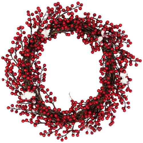 Real Touch?? Frosted Berry Artificial Christmas Wreath - 18" - Unlit