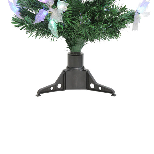 3' Pre-Lit Medium Fiber Optic Floral Artificial Christmas Tree - Multi-Color Lights