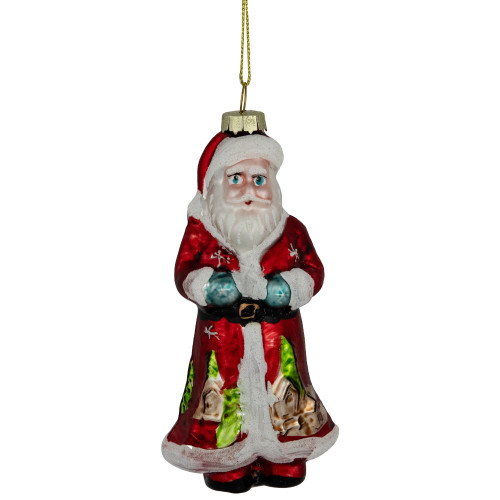 5.5" Classic Saint Nicholas Hanging Glass Christmas Ornament