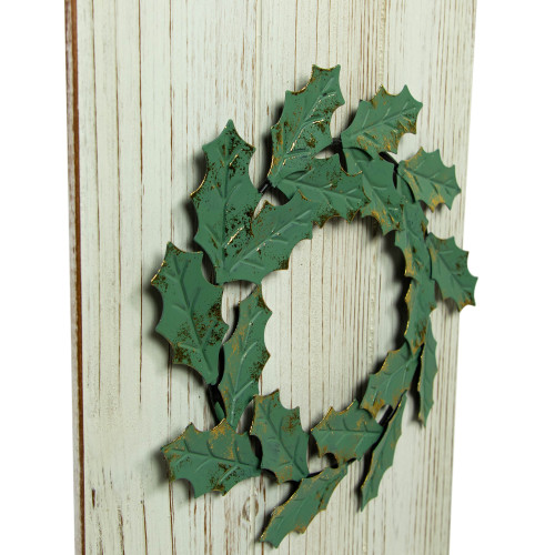 47.5" Red Buffalo Plaid Wooden Noel Christmas Porch Board Sign Decoration