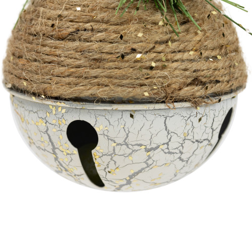 5" Acorn Jingle Bell with Holly Berry and Pine Cones Christmas Ornament