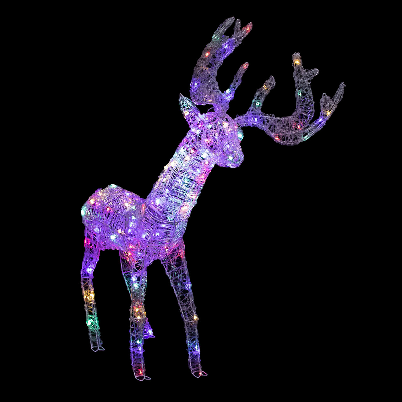 LED Color Changing Commercial Grade Acrylic Reindeer Outdoor Christmas Decoration - 46.5"