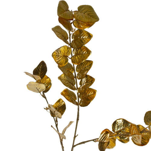 Eucalyptus Artificial Christmas Spray - 34" - Metallic Gold