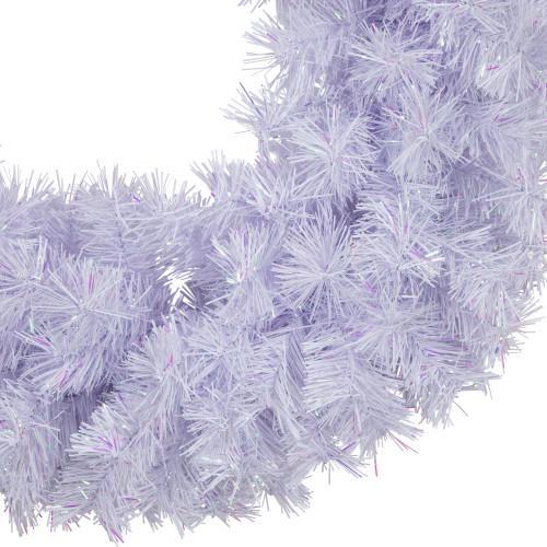 Icy White Iridescent Spruce Artificial Christmas Wreath, 24-Inch, Unlit