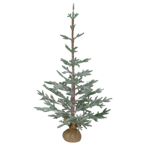 4' Snow Covered Frosted Pine Artificial Christmas Tree with Jute Base �C Unlit
