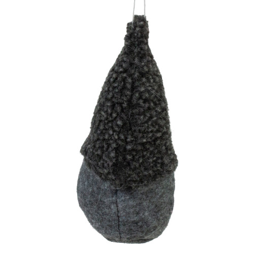 Plush Gnome Christmas Ornament - 7" - Gray