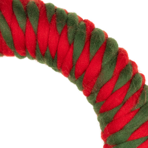 Twisted Yarn Plush Christmas Wreath - 13.5" - Unlit