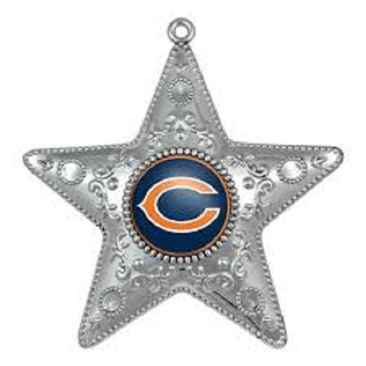 Chicago Bears NFL Sports Collectors Series Silver Star Ornament