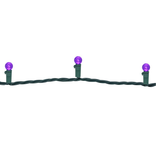 LED G12 Berry Christmas Lights - Purple - 16' Green Wire - 50 ct