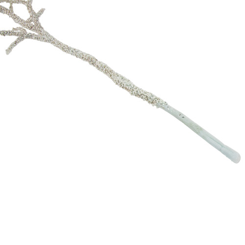 30" Glittered White Artificial Twig Christmas Spray