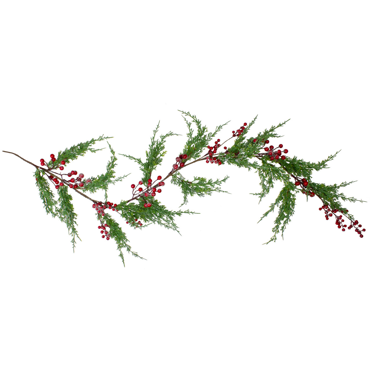 Real Touch?? Iced Berries and Pine Artificial Christmas Garland  - 5' x 10" - Unlit