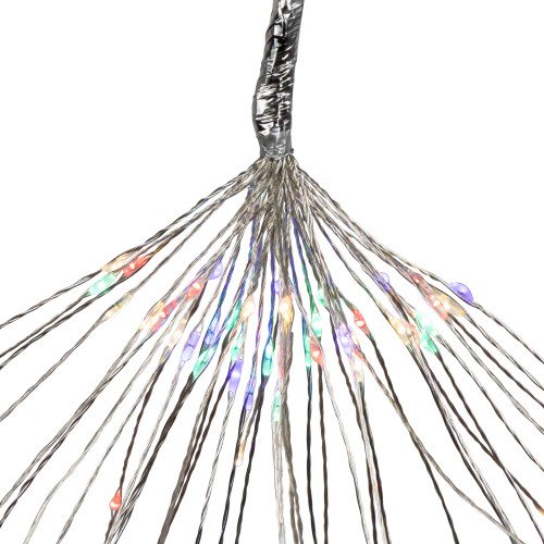 20" LED Lighted Firework Silver Branch Christmas Decoration - Multi-Color Lights