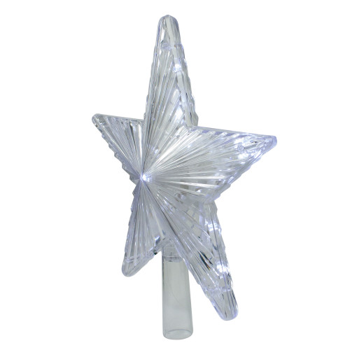 9.5" Lighted Color Changing 5 Point Star Tree Topper - White and Blue LED Lights