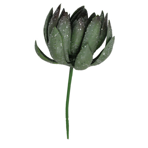Glittered Echeveria Artificial Christmas Pick Spray - 8" - Green