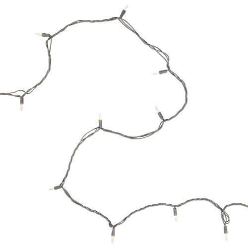 Mini Christmas Commercial Light Set - Clear - 60' Gray Wire - 100ct