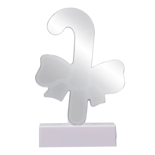 LED 3D Candy Cane with Bow Christmas Infinity Mirror - 8"