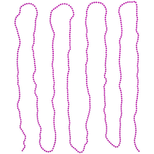 15' Shiny Pink Beaded Christmas Garland, Unlit