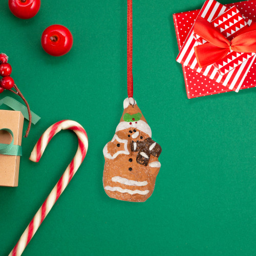 2.75" Gingerbread Snowman with Star Christmas Ornament