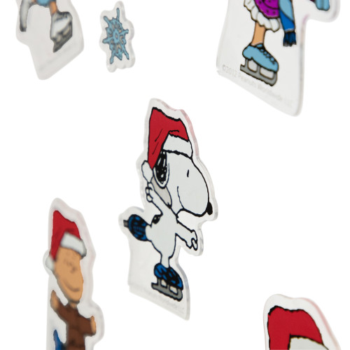 7-Piece Peanuts Characters Ice Skating Christmas Jelz Window Clings