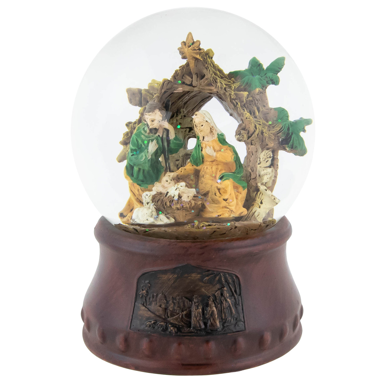 Christmas Nativity Musical Snow Globe - 5.5"