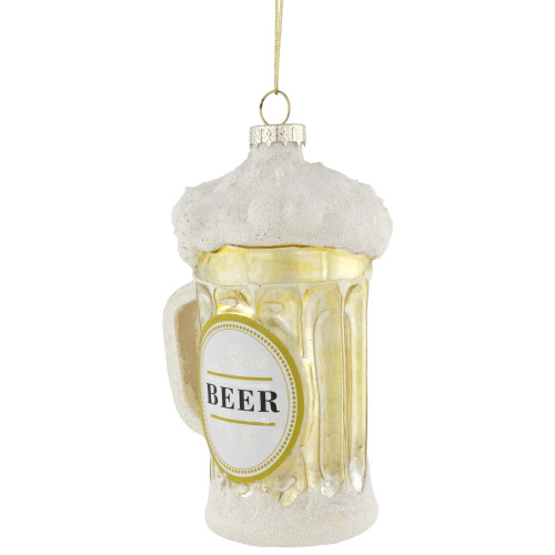 4.5" Frosty Beer Mug Glass Christmas Ornament