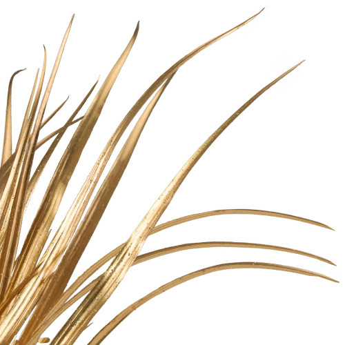 Glittered Artificial Grass Christmas Spray - 19" - Gold