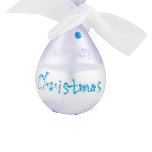 5" Baby Boy's First Christmas 2023 Glass Ornament