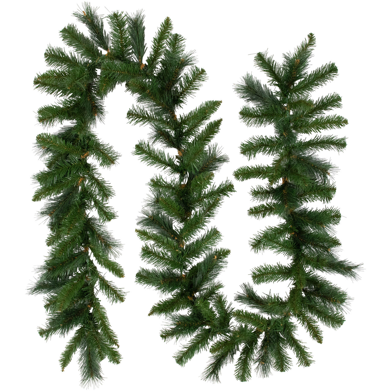 9' x 12" Mixed Green Beaver Pine Artificial Christmas Garland, Unlit