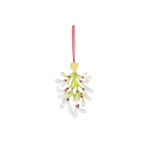 Enesco Faceted Acrylic Mistletoe Kisses Christmas Ornament