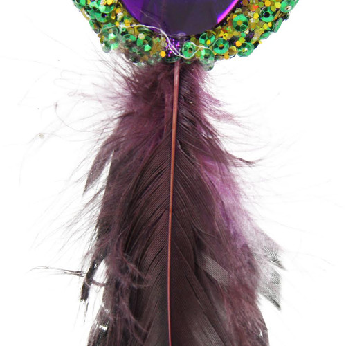 10" Purple and Peacock Green Jewel Hanging Christmas Ornament