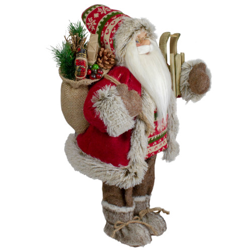 18" Nordic Santa Christmas Figure with Sled