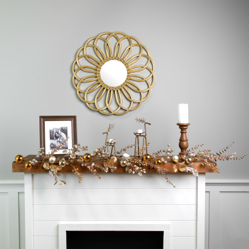 Glittered Mixed Leaves and Berries Artificial Christmas Garland - 6' x 9" - Unlit