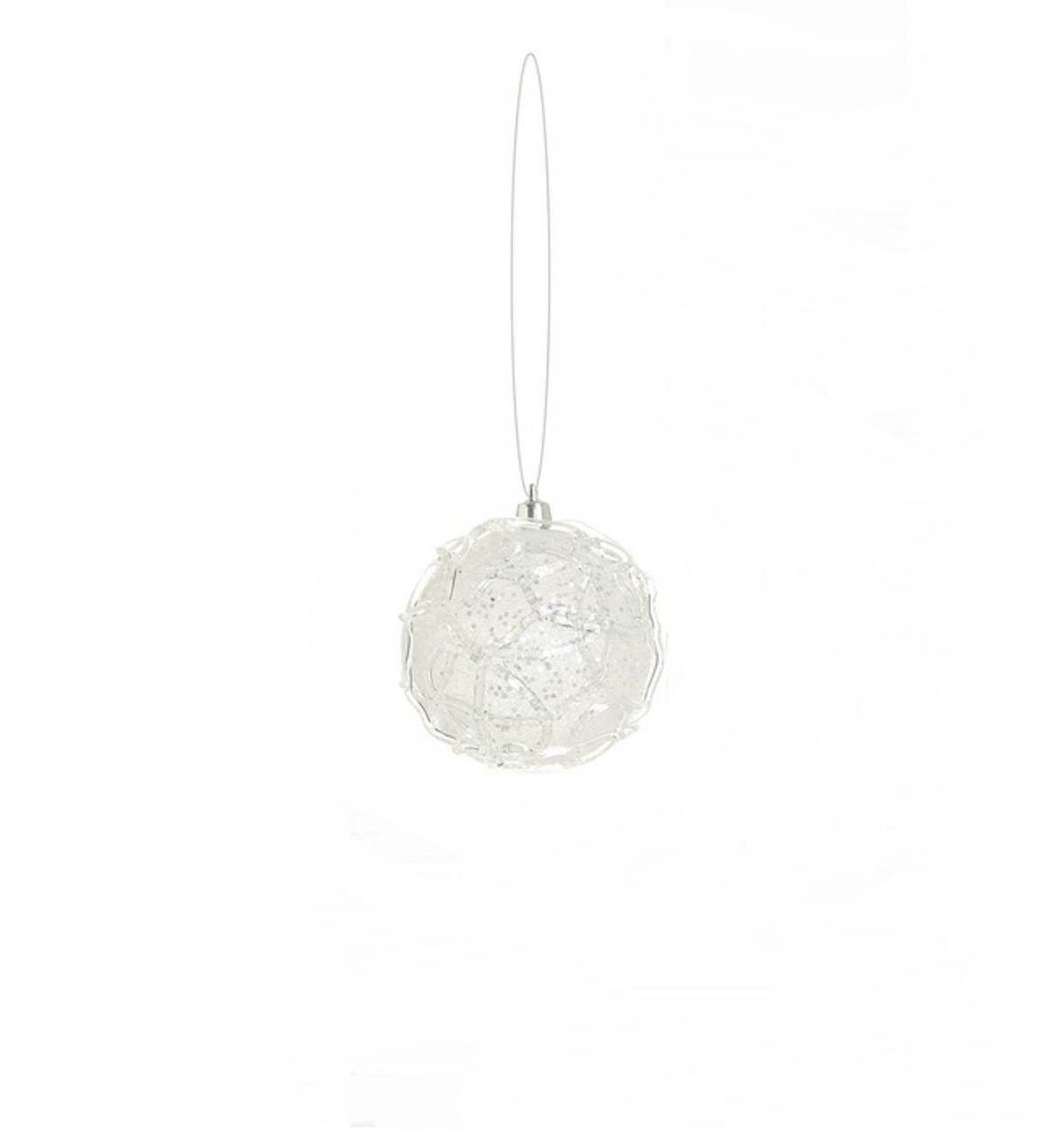 Winter Clear Shatterproof Christmas Ball Ornament 3.25" (80mm)