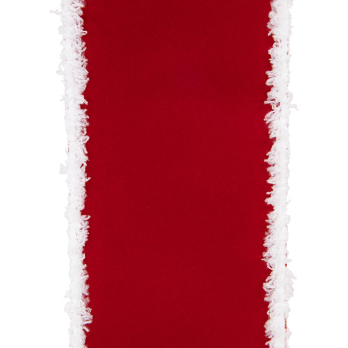 14' Red and White Velvet Christmas Door Bow