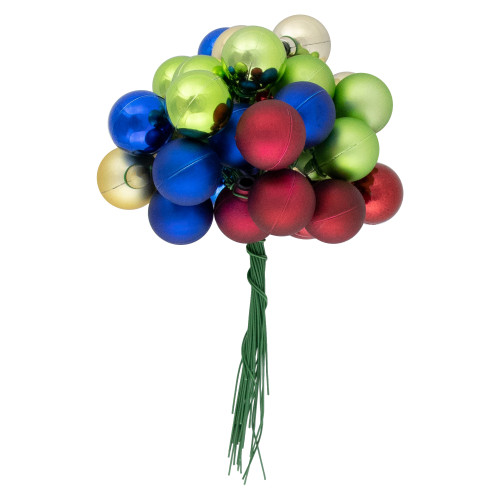6.75" Multicolor Shatterproof Ball Ornament Christmas Pick