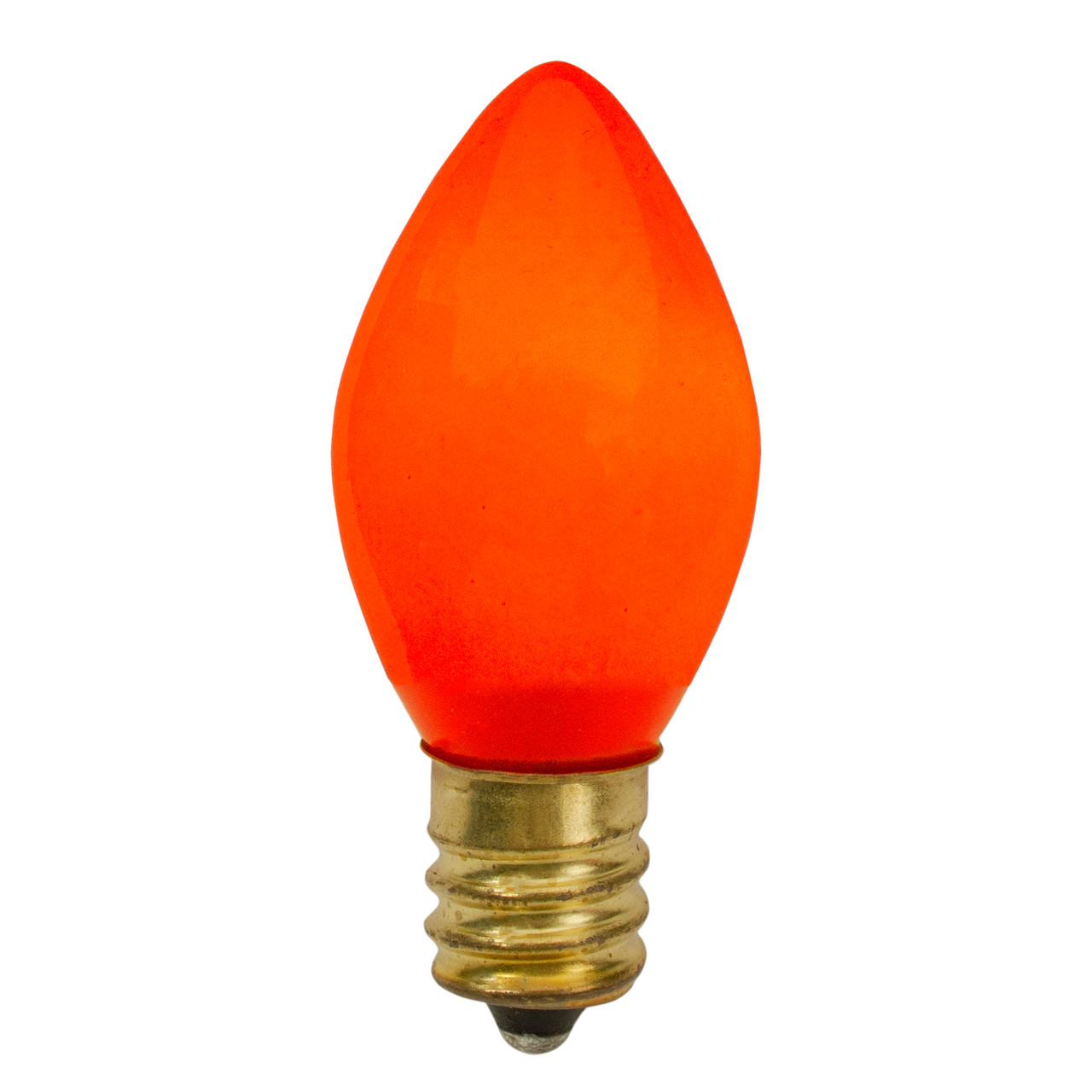 Set of 4 Orange Opaque C7 Christmas Replacement Bulbs - 2"
